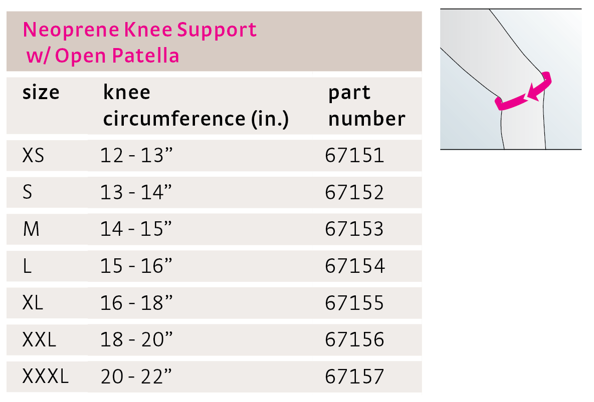 protect Neoprene Knee Support with open Patella