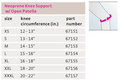 protect Neoprene Knee Support with open Patella