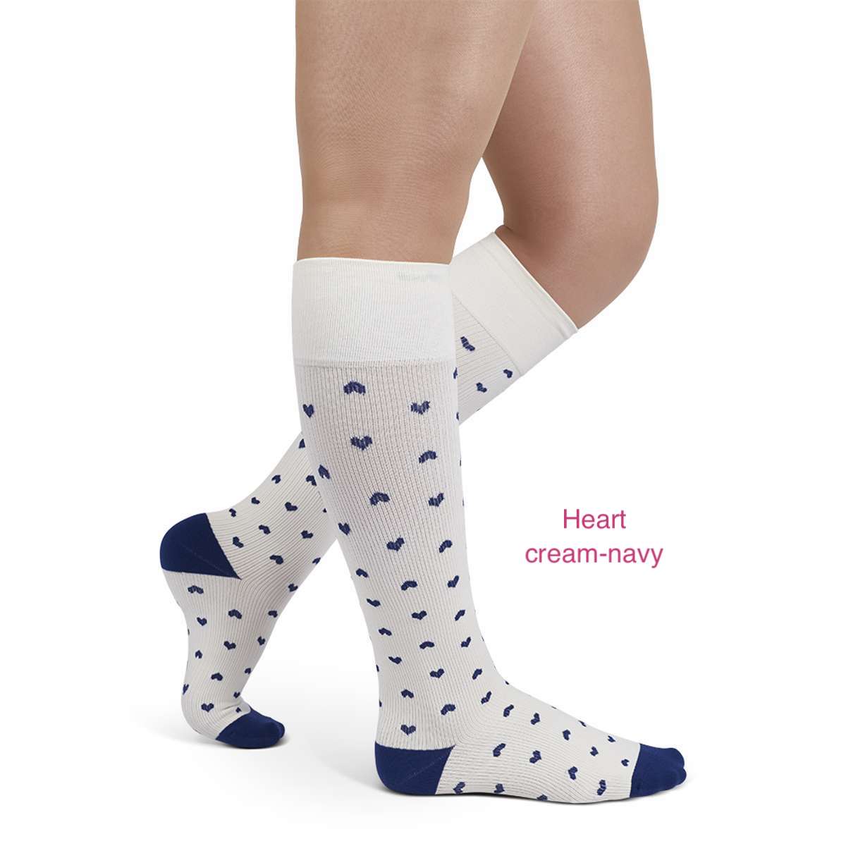 Rejuva Heart knee high 15-20 mmHg closed toe
