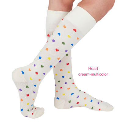 Rejuva Heart knee high 15-20 mmHg closed toe