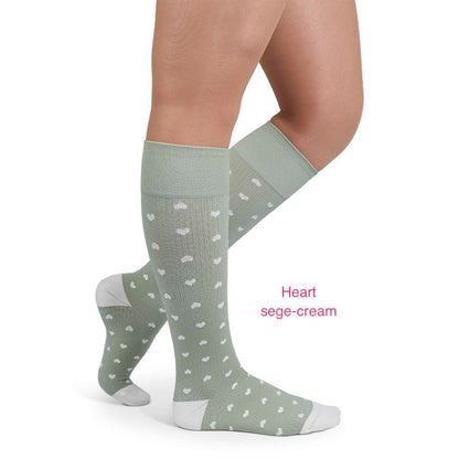 Rejuva Heart knee high 15-20 mmHg closed toe