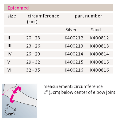 Epicomed elbow support