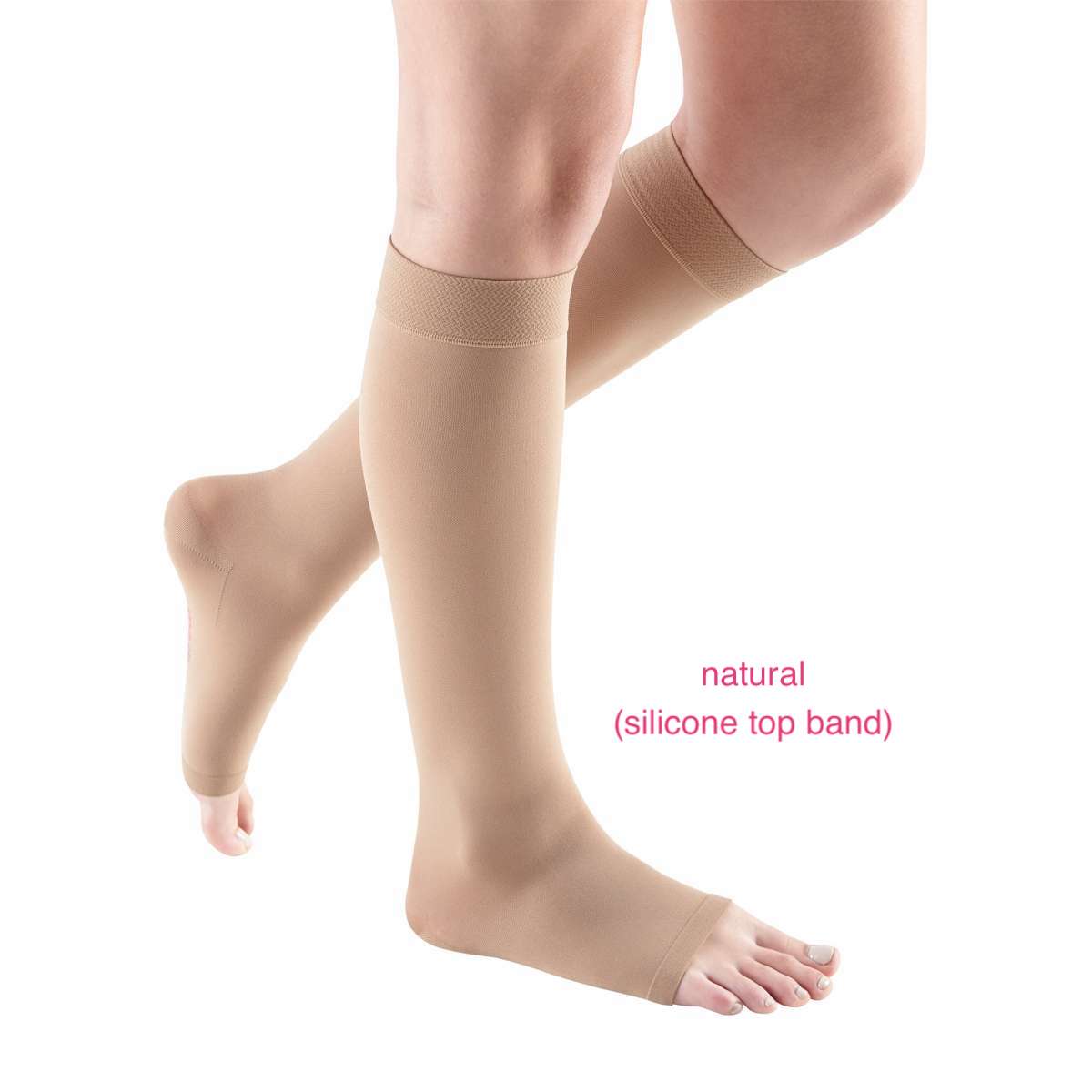 Mediven Comfort knee high silicone top band 20-30 mmHg open toe